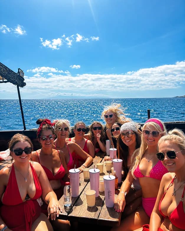Hen party guests on The Tenerife Boat Party 2